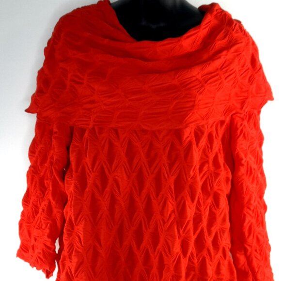 Plus Size 2x Red Seven Karat Long Sleeve Off Shoulder XLCollar Party Dress - Picture 4 of 13